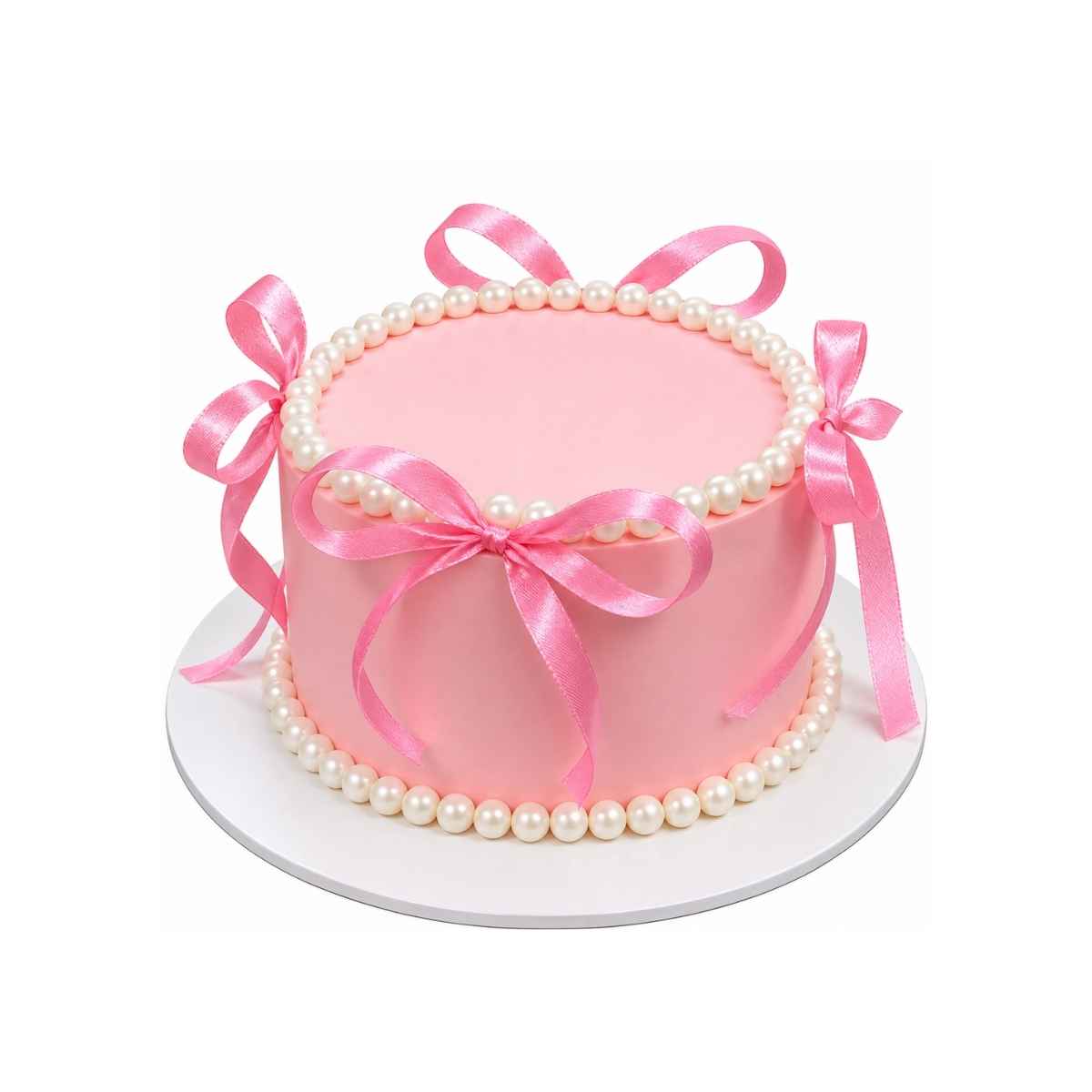 Pink Pearl Bow Cake