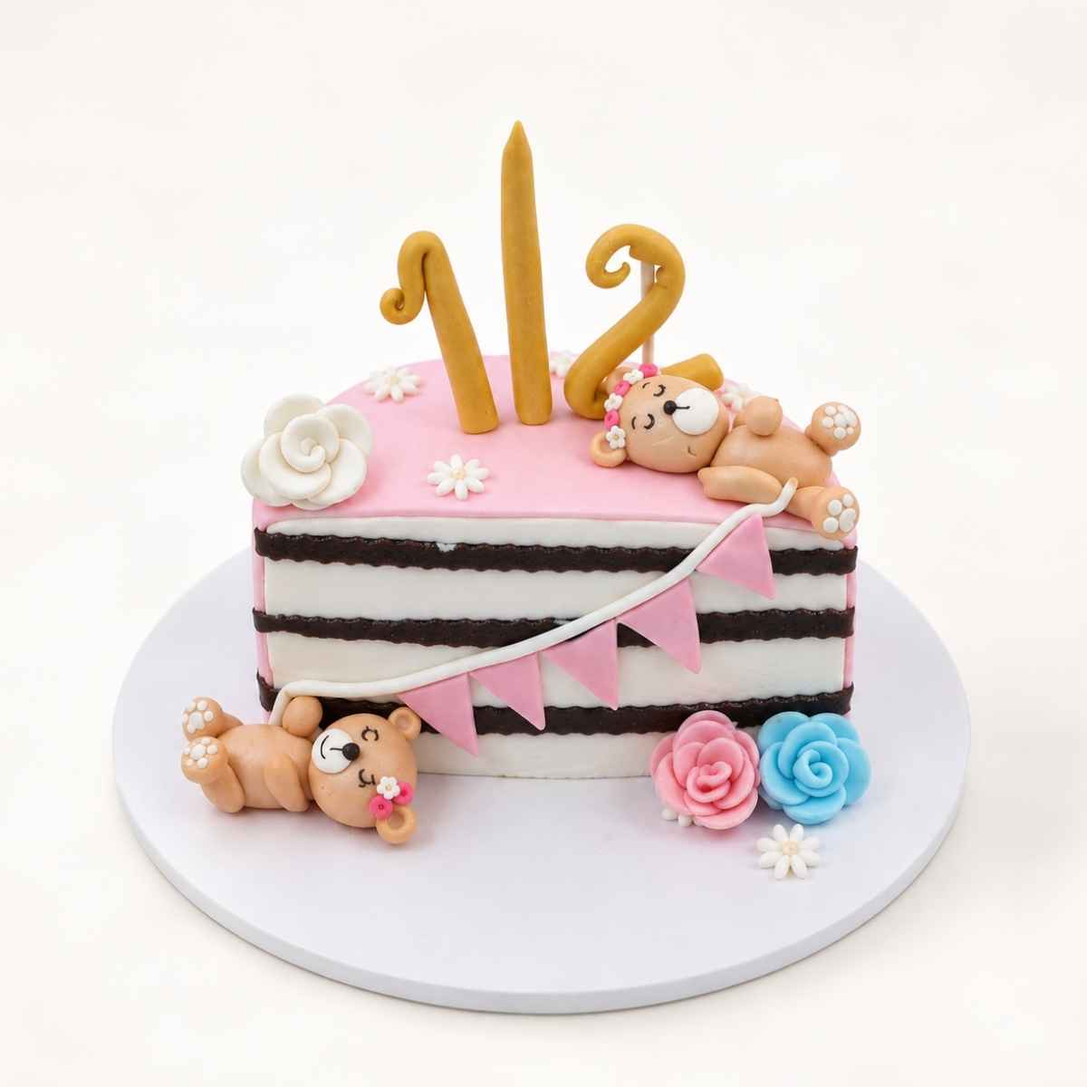 Teddy Bear Number 12 Cake