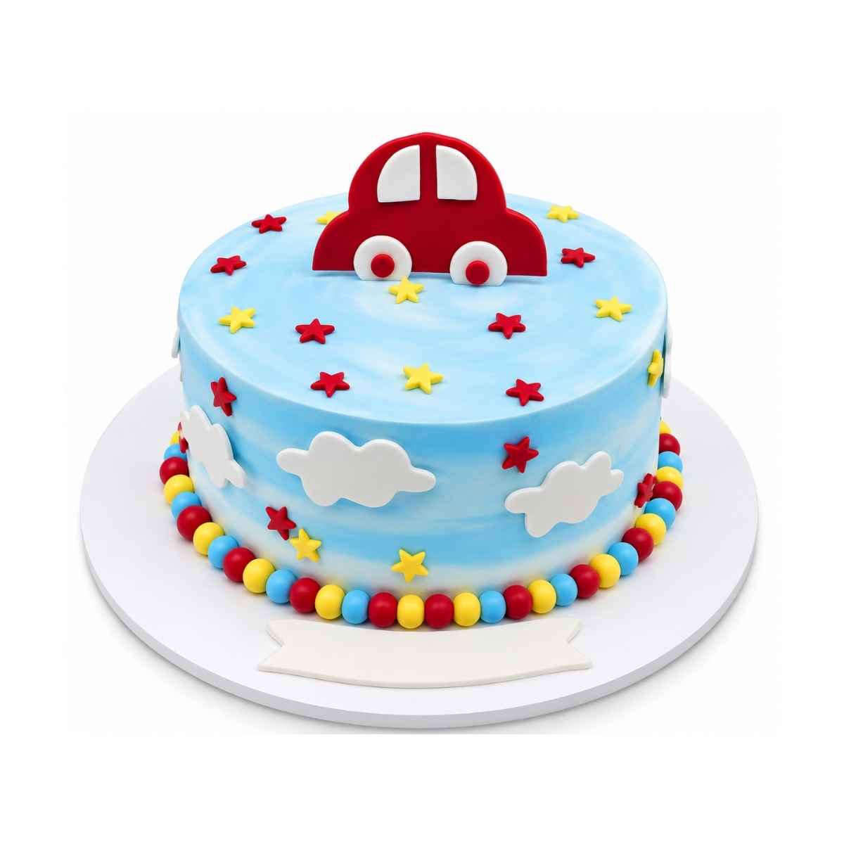 Red Car Theme Cake