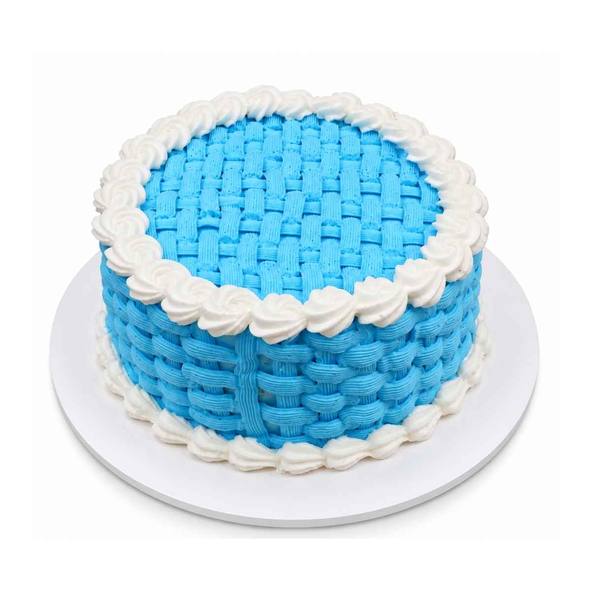 Blue Basket Weave Cake