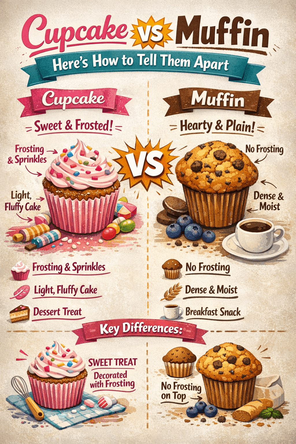Cupcake VS Muffin: Here’s How to Tell Them Apart